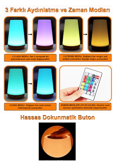 Greentech Masaüstü Şarjlı LED Aydınlatma Gece Lambası / GT-CL11