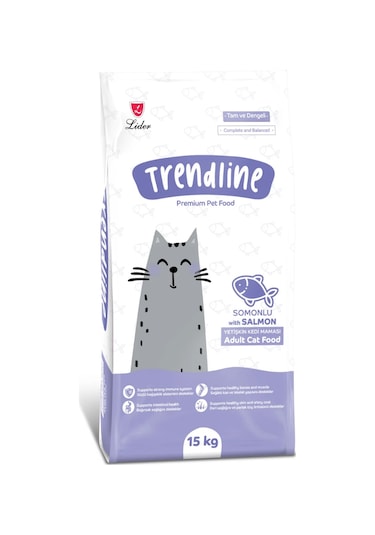 Trendline Somonlu Yetişkin Kedi Maması 15 KG