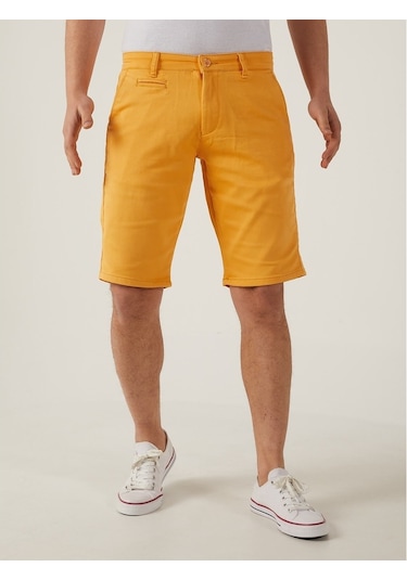 Hardal Renk Chino Erkek Şort Hardal