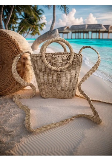 Gerundy Yazlık Hasır Çanta 216340349 Kahverengi