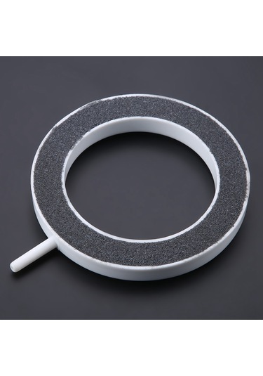 Qingmipy Akvaryum Oksijen Artırıcı Halka Şekilli Baloncuk Taşı Plastik+sinterli Taş - 125mm Çap, Kolay Kurulum, Suya Oksijen Verir