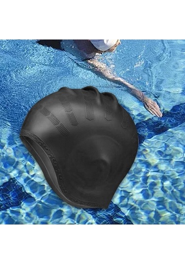 Trendooze Yüzmek Yüzme Yumuşak Suntek Siyah Silikon Kaymaz Kap Kadın Pf Siyah