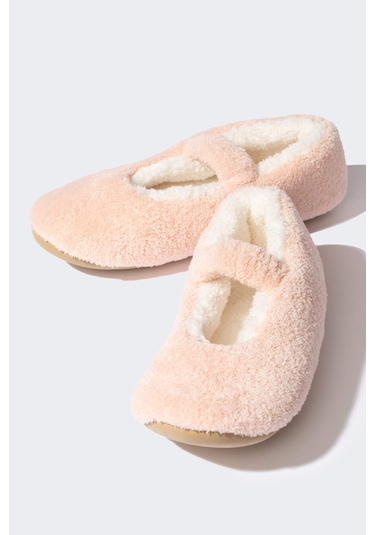 Defacto Kız Çocuk Babet Görünümlü Düz Taban Panduf D3448A824WNPN81 Pembe