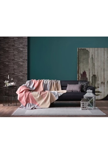 Doqu Scala Battaniye Çift Kişilik Pudra Diğer