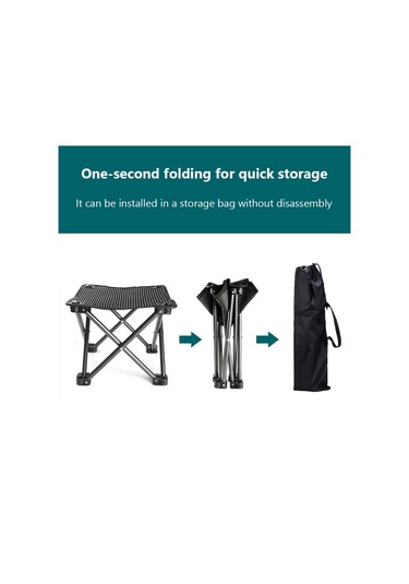 Ambition Ultralight Katlanabilir Tabure Taşınabilir Açık Siyah