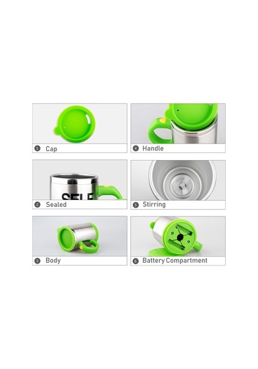 Novahub 400ml Otomatik Karıştırma Kupa - Paslanmaz Çelik, Kahve Ve Süt Karıştırıcı, Ev Ve Ofis Kullanımı İçin Pratik Ve Kullanışlı Siyah Siyah