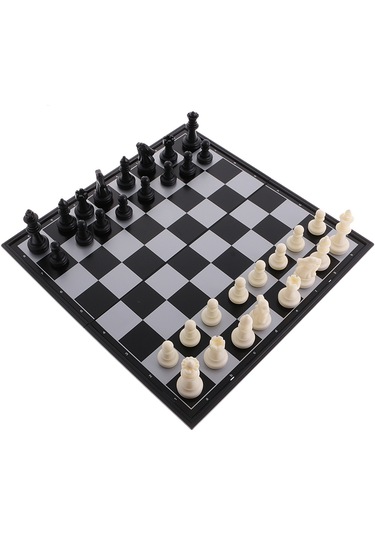 Homyl 3'ü 1 Arada Manyetik Tahta Satranç Oyuncak 31,5x15,6x4cm