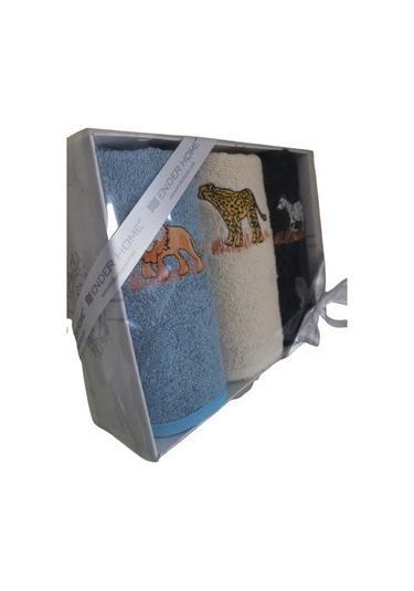 30x50 Mutfak Havlu Seti Hediyelik Hayvan Temalı Kutulu Havlu Set Çok Renkli