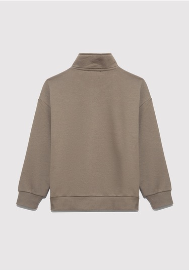 Mavi - Yarı Fermuarlı Haki Sweatshirt 6s10142-86961 Yeşil