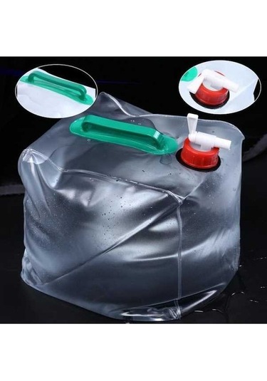 Prestigegoods Outdoor 2 Parça 20l Pvc Katlanabilir Kamp Su Bidonu, 275g Ağırlık, Hafif Ve Uygun Altın