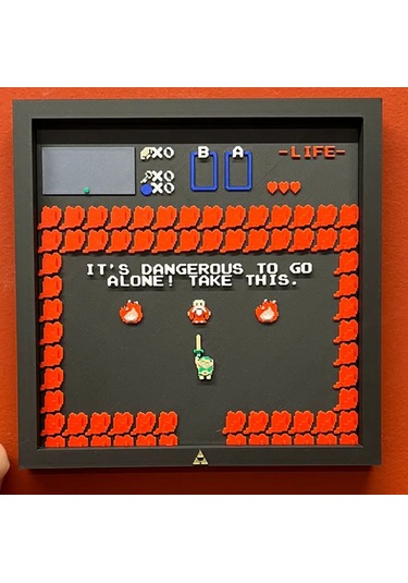 Zelda - Yalnız Gitmek Tehlikeli 3d Baskı Tablo Çerceve