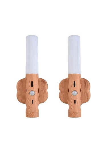 3'ü 1 Arada Akıllı Led Sensör Işığı: Şarjlı Duvar Işığı, El Feneri Ve Masa Işığı - 2.5w Sıcak Beyaz Işık, 2 Adet Paket 800mah Pil Sarı Sarı