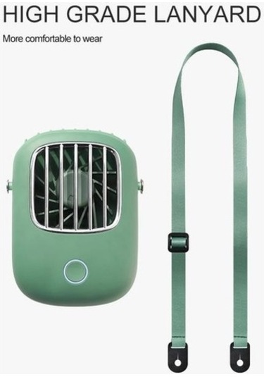 Yeni Taşınabilir Asılı Boyun Fan Mini 3 Dişliler Ayarlanabilir Hava Soğutma Fanı Yaz Açık Seyahat Ipi Handfree Soğutucu Usb Fan Fanlar 42zı5c Yeşil