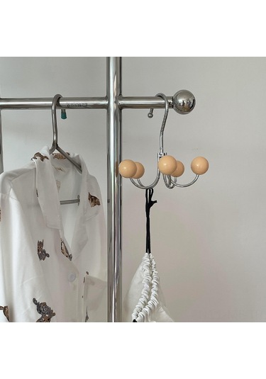 Mufunye Ev İçi Demir Sanatı Döner Kanca: Deliksiz Kurulum, Gardırop/banyo Çekyat Ve Depolama Çözümü 5 Kanca Diğer