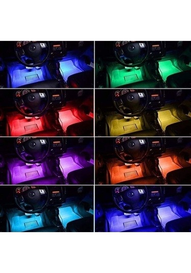 Müziğe Sese Duyarlı Ayak Altı Led Kumandalı Rgb