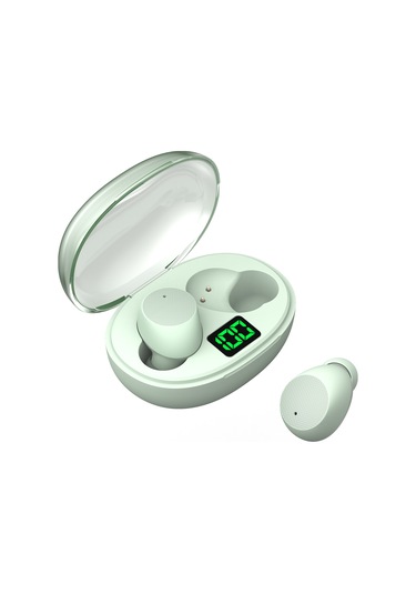 Vkemall K20 Yeşil Kablosuz Kulak İçi Bluetooth 5.3 Kulaklık, Akıllı Sayım Ekranı, Uzun Pil Süresi, İş İletişimi İçin