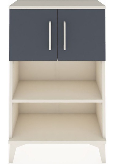 Arges Komodin 2 Raflı 2 Kapaklı 60x30x96 Aytaşı-antrasit Aytaşı