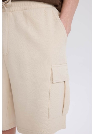 DeFacto Regular Fit Beli Bağcıklı Kargo Cepli Şort D9494AX25SMBG766