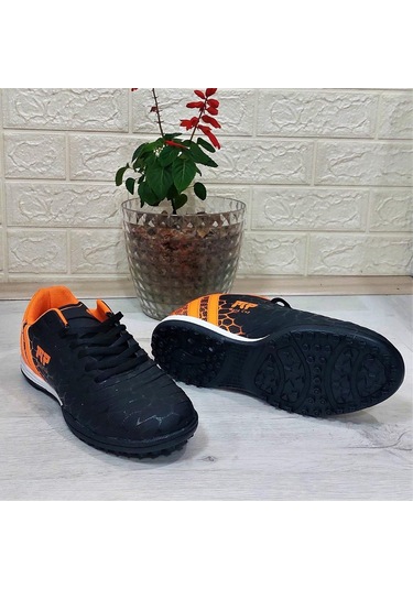 M.p 1356 Siyah-turuncu Halısaha Futbol Ayakkabısı 001