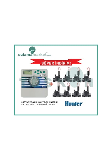 Hunter Xcore Xc-801 Kontrol Ünitesi + Pgv100 Selenoid Vana Seti