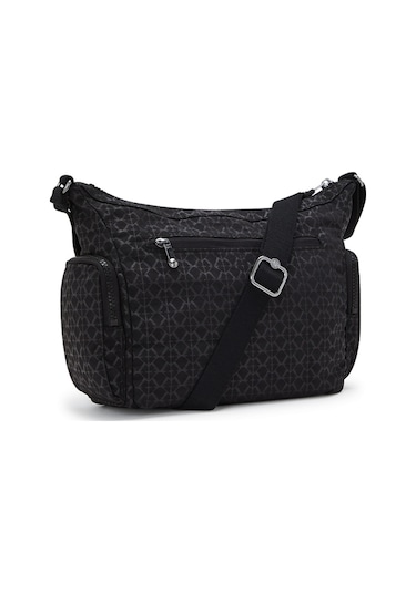 Kipling Kıplıng Gabb S Küçük Boy Omuz Çantası Siyah Sıgnature Emb Siyah