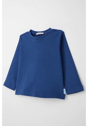 Breeze Erkek Çocuk Uzun Kollu Tişört Basic 1-4 Yaş, Koyu Mavi-koyu Mavi Koyu Mavi