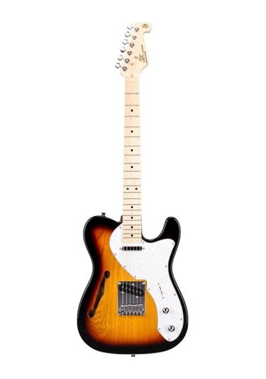 Sx Stl/ash/3ts Semi Hollow Body Telecaster Elektro Gitar Sunburst