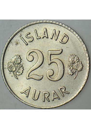 İzlanda 25 Aurar 1961 Çilaltı+