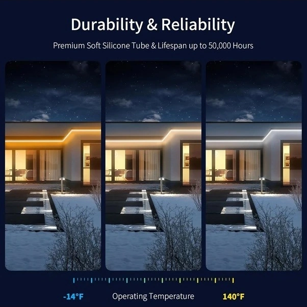 Trendooze Güneş022 Qzyl Esnek Neon Led Şerit Işık Dekor, 66 Ft Usb Aydınlatma