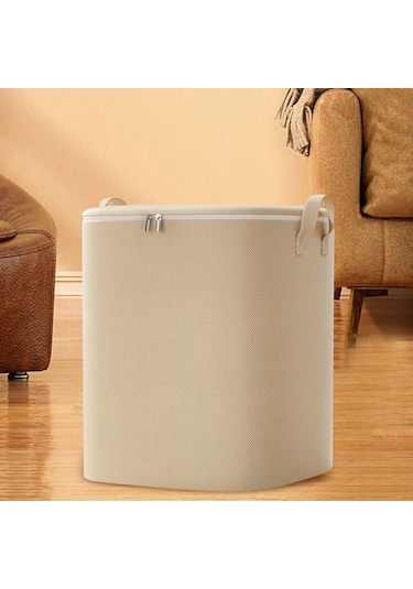 Suntek Magideal Katlanabilir Giysi Saklama Çantası Tote Kutusu 110l-48x45x50cm Bej