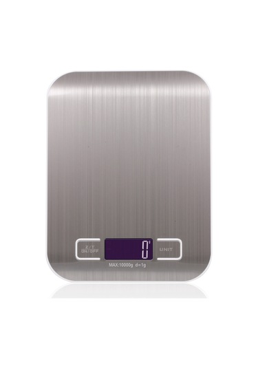 Maiyame Mutfak Terazisi Gümüş 10kg/1g Hassasiyetli Şarjlı Ve Pil Desteği Abs+paslanmaz Çelik G, Lb, Oz, Ml, Kg Birimleri Gümüş