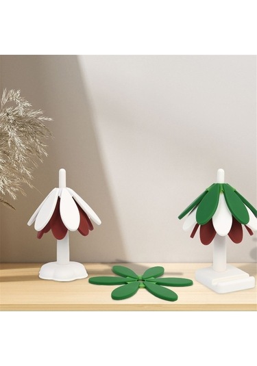 Ulzyvf Yalıtımlı Renkli Örtüsü Noel Mat Masa Isıya Isı Dayanıklı Çok B Ağacı Lk Çok Renkli