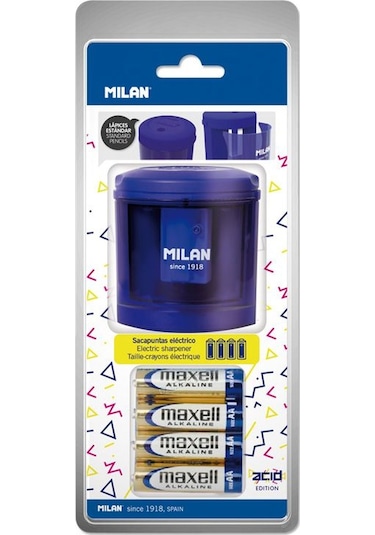 MILAN BWM10149 ACID ELEKTRİKLİ MAVİ KALEMTRAŞ BLISTER