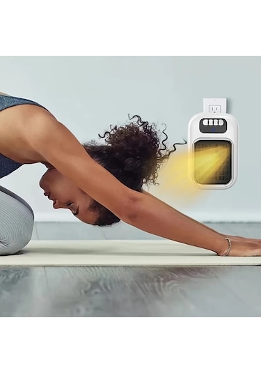 Willowhaven Siyah 1 Adet Duvar Tipi Fanlı Isıtıcı, Enerji Tasarruflu Mini Taşınabilir Elektrikli Isıtıcı Ofis Yatak Odası