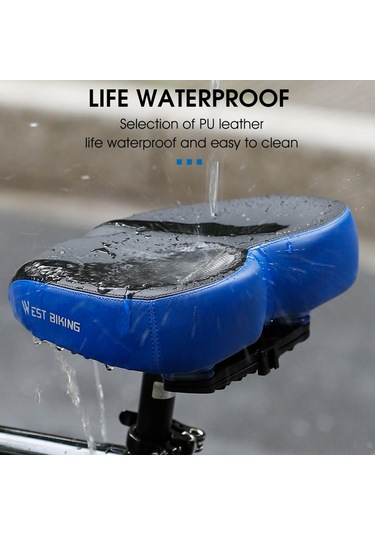 Geeksen Konforlu Bisiklet Sele - Ergonomik, Geniş Ve Yumuşak, Uzun Yol Sürmek İçin Mükemmel, Şok Emici Tasarım Kırmızı