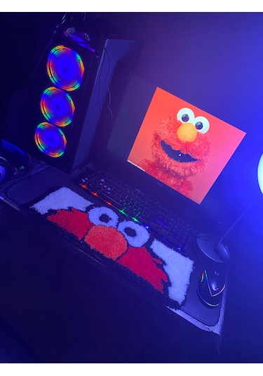 Kirbi Elmo Klavye Halısı Çok Renkli