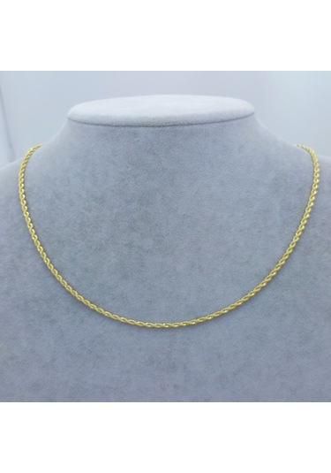 Yeni Sezon 22 Ayar Altın Kaplama Paslanmaz Çelik Burgu Zincir Kadın Kolye Gold