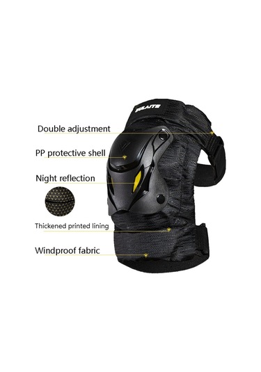 Sones Sulaite Motosiklet Koruyucu Rider Rüzgar Sıcaklığı Koruyucu Dişli Sürüş Ekipmanı Dizlik + Dirsek Pedi Siyah