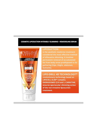 Eveline Slim Extreme 4D Yoğun + Yeniden Şekillendirici Serum 250 ML