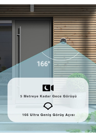 Dp2 2k Akıllı Kapı Dürbünü 2k ,dokunmatik Ekran, Pır Algılama, Çift Yön Görüşme, Microsd/cloud