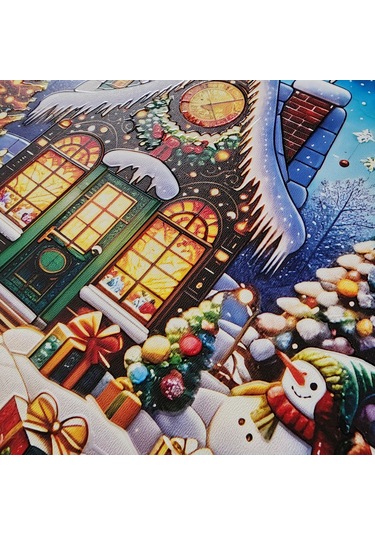 Kardan Adamlı Yeni Yıl Evi Kapı Ve Duvar Süsü 30x30