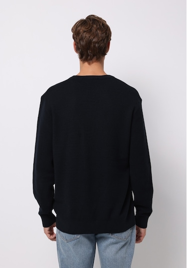 Colins Regular Fit Yuvarlak Yaka Jakarlı Erkek Lacivert Kazak Cl1075647 Q1.v2 Nav Lacivert