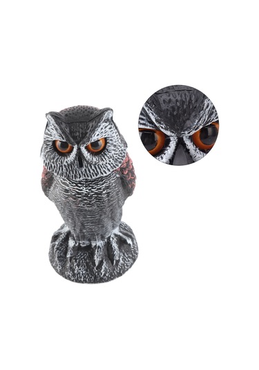 Tenfowee Bahçe Taşıtları: Plastik Sallanan Kafa Baykuşu - Kuş Ve Haşere Kovucu, Bahçe Dekorasyonu, Dış Mekan Koruması