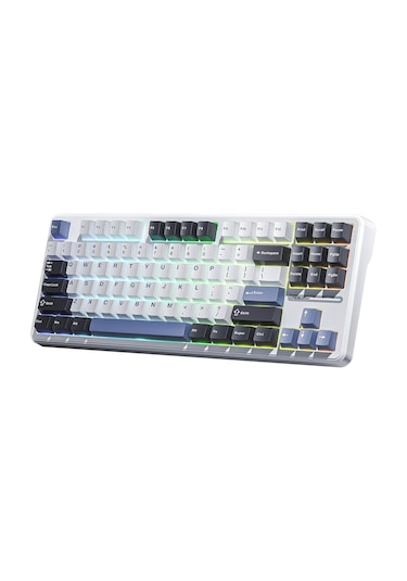 Aula F87 Mekanik Rgb Tkl Gray Switch Kablosuz Makrolu Hot Swap Klavye