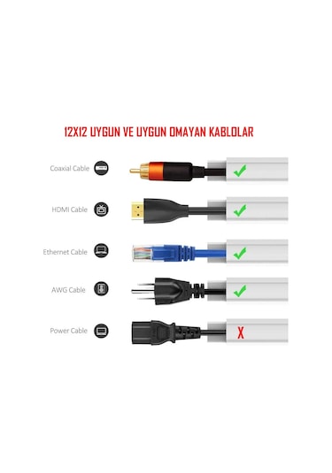 Extra Kendinden Yapışkanlı Siyah Kablo Kanalı 12x12 1 Metre