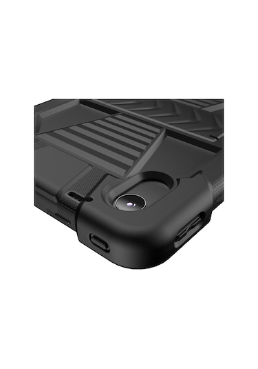 Tablet Kılıfı Lenovo Tab M11 Tb330fu 331fc/ K11/ Xiaoxin Pad 11 2024 Pc + Kickstand İle Silikon Darbeye Dayanıklı Koruyucu Kapak - Siyah Kapaklı Kılıf