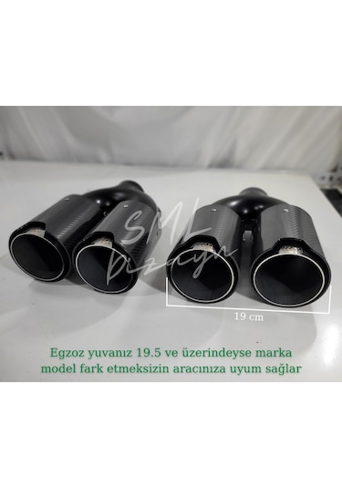 90 Mm Bmw M Logolu Akrapoviç  Egzoz Ucu M Egzos-Egsoz-Eksoz-Ekzos