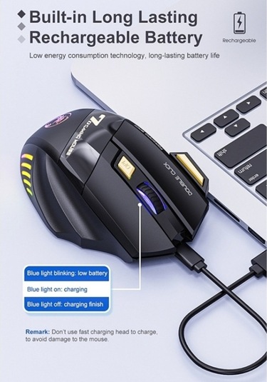 Tongxida Gw-x7 Rgb Wireless Gaming Mouse, Kullanıcı Dostu Optik Farklılık GW-X7