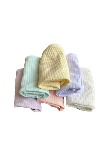 6'lı Dondeza Kız Çocuk Pastel Renk Fitilli Pamuklu Boxer Çok Renkli