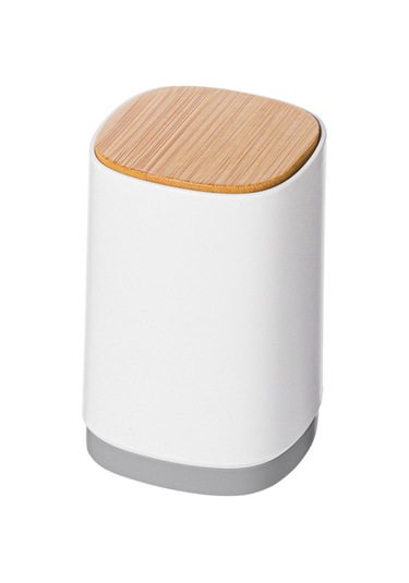 Dianziye Gömlek Gri Basınç Açma Kalkanlı Kişisel Bakım Organizer - Bambu Kapaklı Dört Bölmeli Qısa Çubuk, Diş İpi Ve Aksesuar Saklama Kutusu Diğer